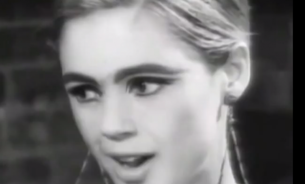 Edie Sedgwick and Andy Warhol on the Evening News