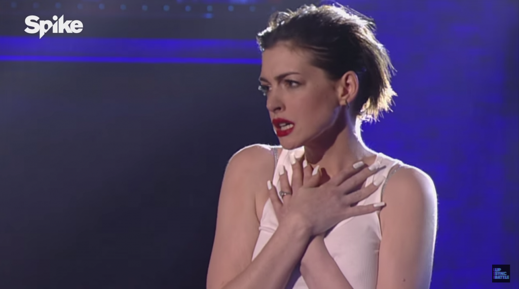 Anne Hathaway\'s “Lip Sync Battle” is Everything