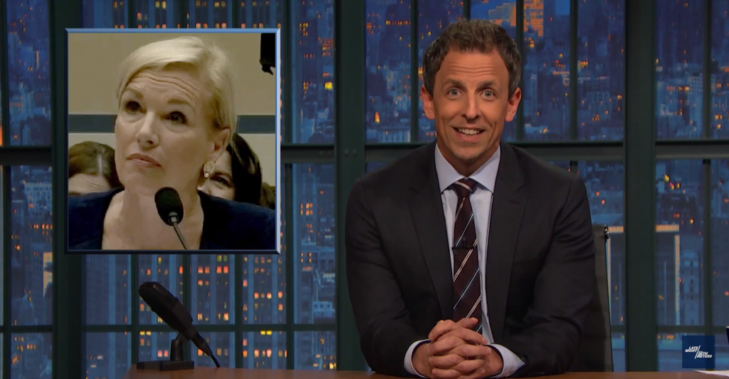 Seth Meyers Makes the Planned Parenthood Hearings Slightly Less Painful